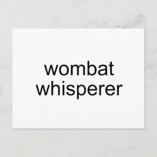 Wombat flüster postkarte