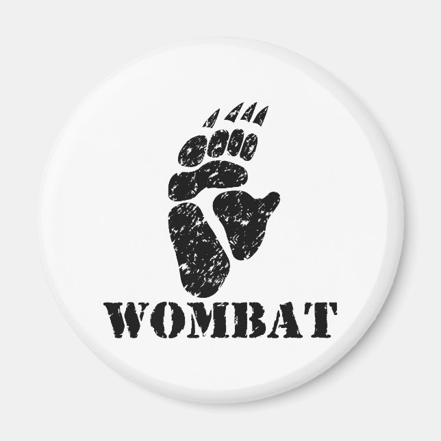 Wombat Footprint Magnet (Vorne)