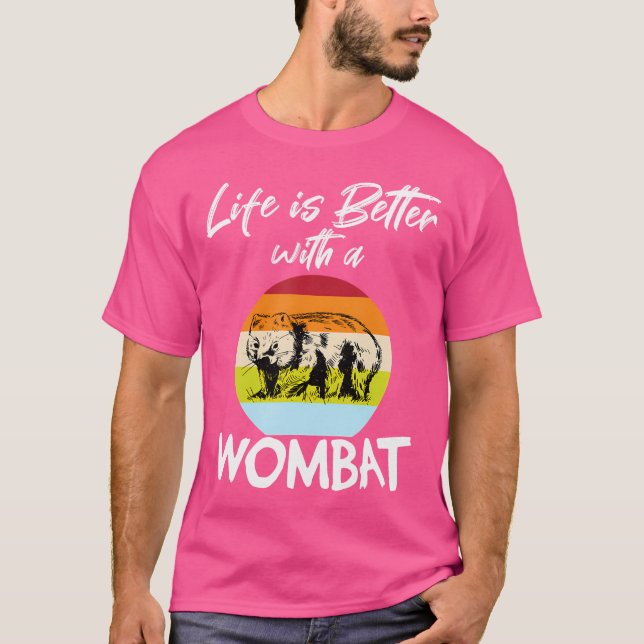 Wombat Funny Animal Lieben Wombat T-Shirt (Vorderseite)