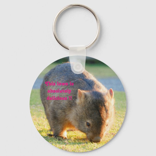 Wombat Funny Niedlich Australian Nature Fotografy Schlüsselanhänger (Vorderseite)