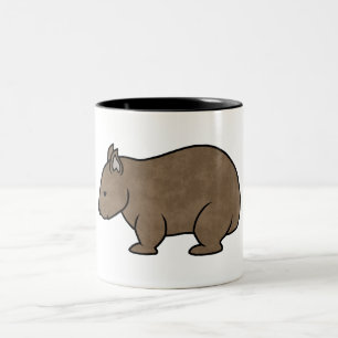 Wombat Grafik Zweifarbige Tasse