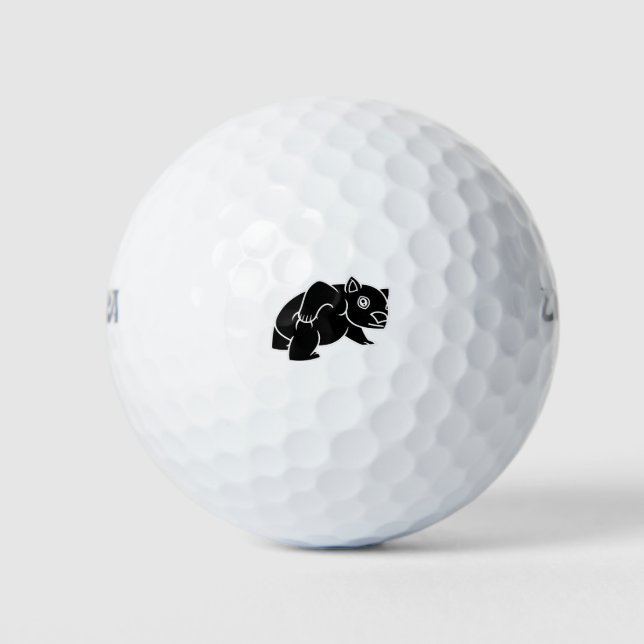 Wombat ist Niedlich Golfball (Vorderseite)