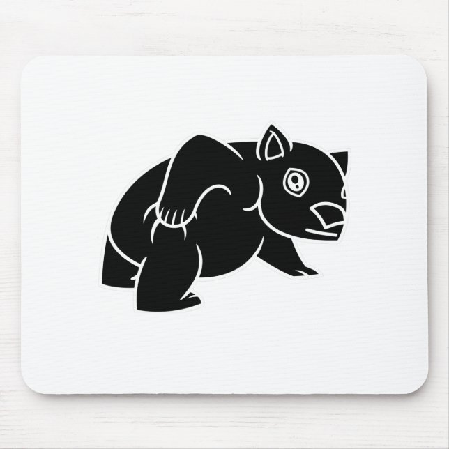 Wombat ist Niedlich Mousepad (Vorne)
