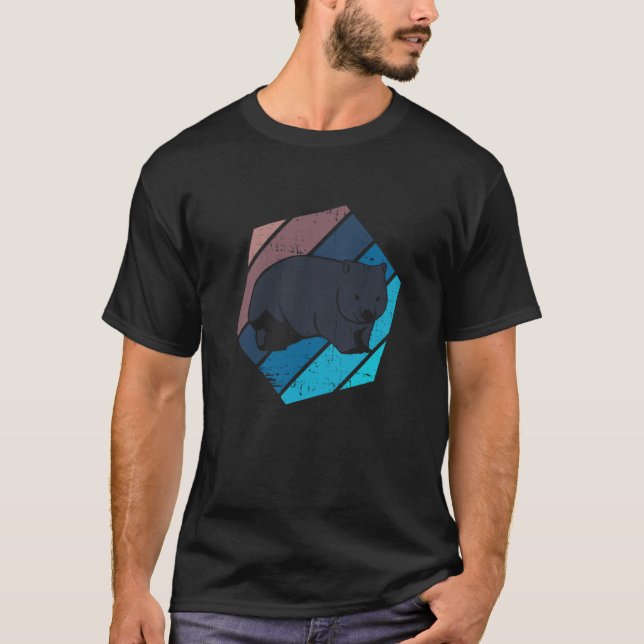 Wombat Künstlerisch Style Rodent Animal Wildlife N T-Shirt (Vorderseite)