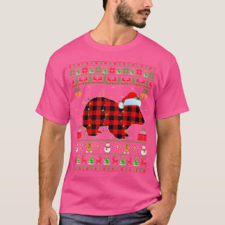 Wombat Lover Matching Buffalo Karierte hässliche W T-Shirt
