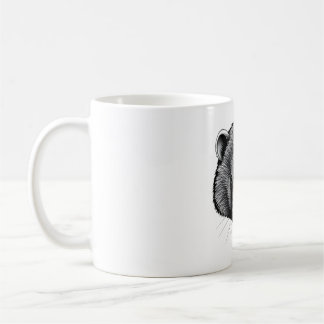 Wombat Lover T - Shirt - Schwarz-Weiß-Realistisch  Kaffeetasse