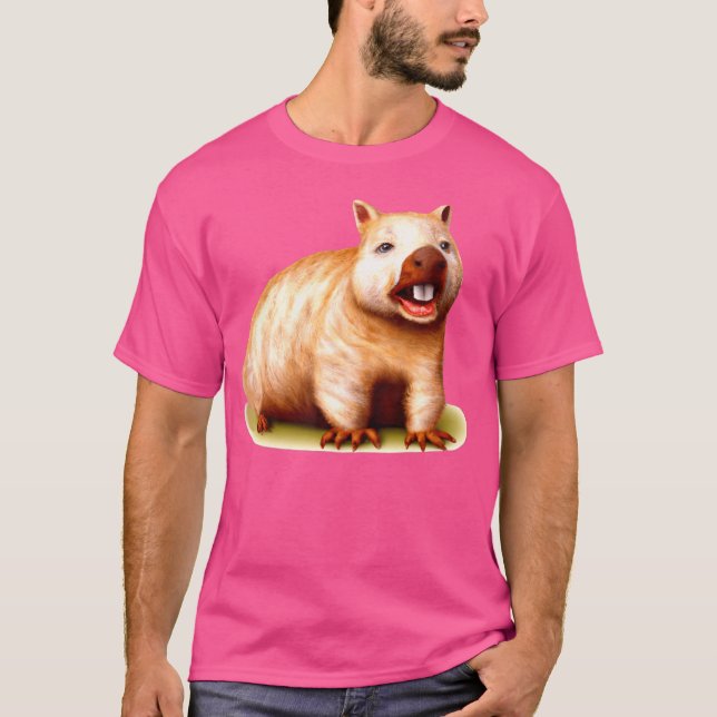 Wombat Rodent Australische Tierliebhaber T-Shirt (Vorderseite)