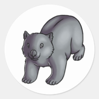 Wombat Runder Aufkleber