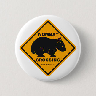Wombat Überfahrt-Zeichen Button