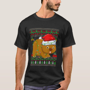 Wombat Weihnachtsbeleuchtung Weihnachtsweihe Weihn T-Shirt