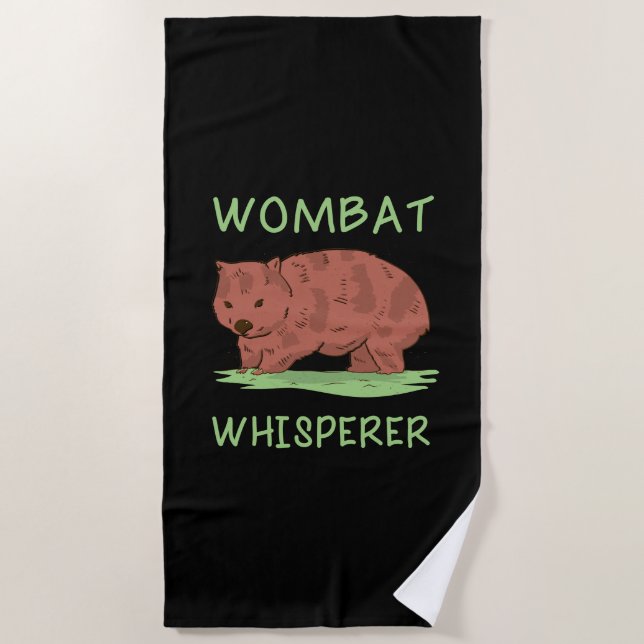 Wombat Whisperer Strandtuch (Vorderseite)