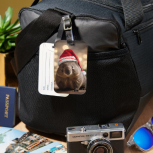 "Wombat Wonderland: Ein gemütlicher Weihnachtsaben Gepäckanhänger