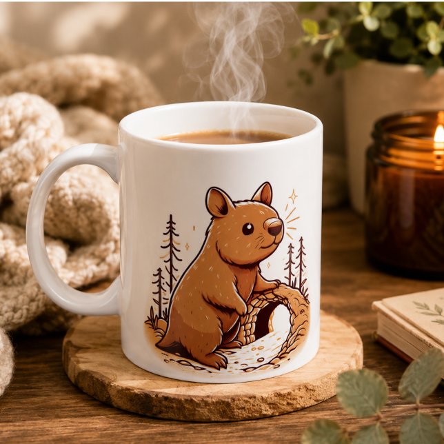 Wombat Wonderland Tasse" Kaffeetasse (Wombat Wonderland Mug” Coffee Mug)