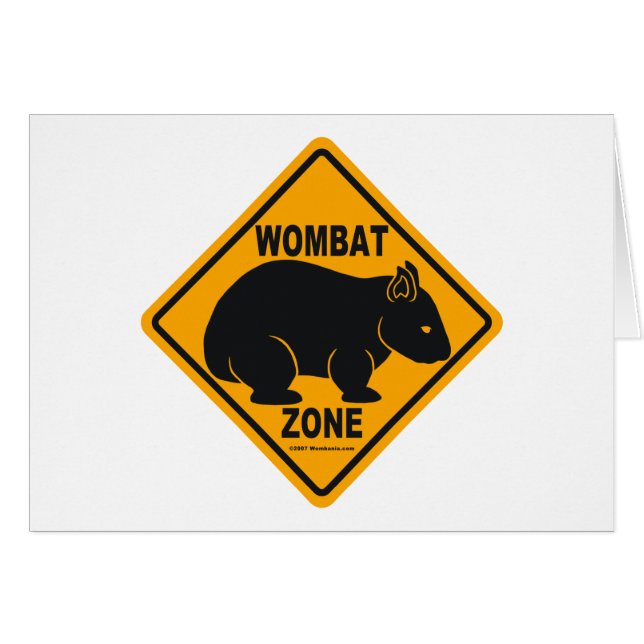 Wombat Zonen-Zeichen (Vorderseite (Horizontal))
