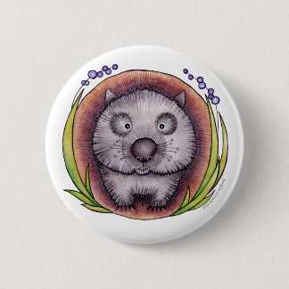 "Wombie" das wombat Knopf-Abzeichen Button