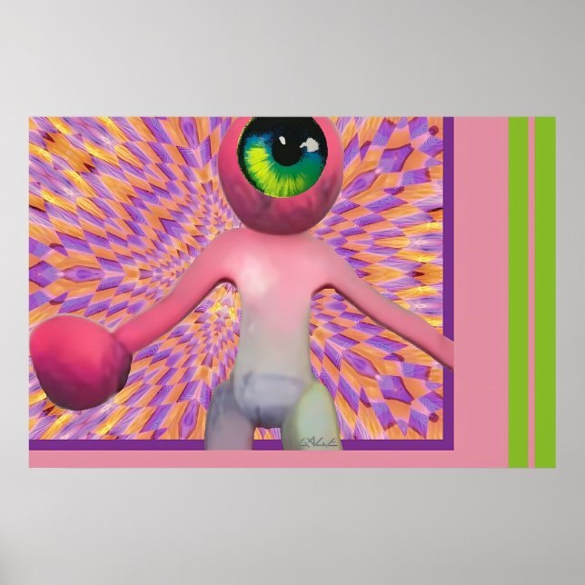 Wombo sieht den Surrealismus des leichten Pops Poster (Vorne)