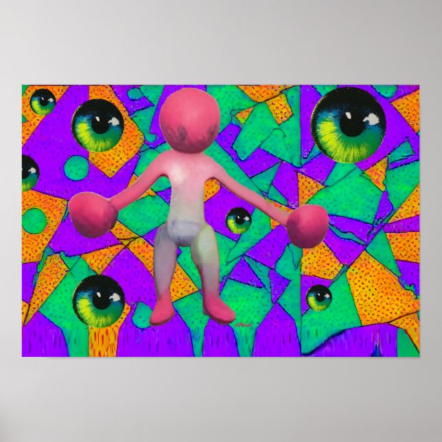 Wombo und der 7 Tote Augen Ken Gage Surrealismus Poster (Vorne)