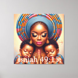 Women and child Isaiah 49:15: Leinwanddruck