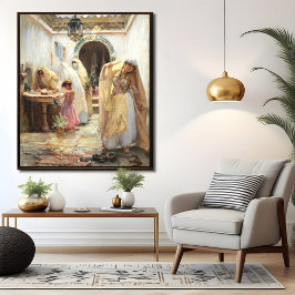 Women at the Fountain Poster