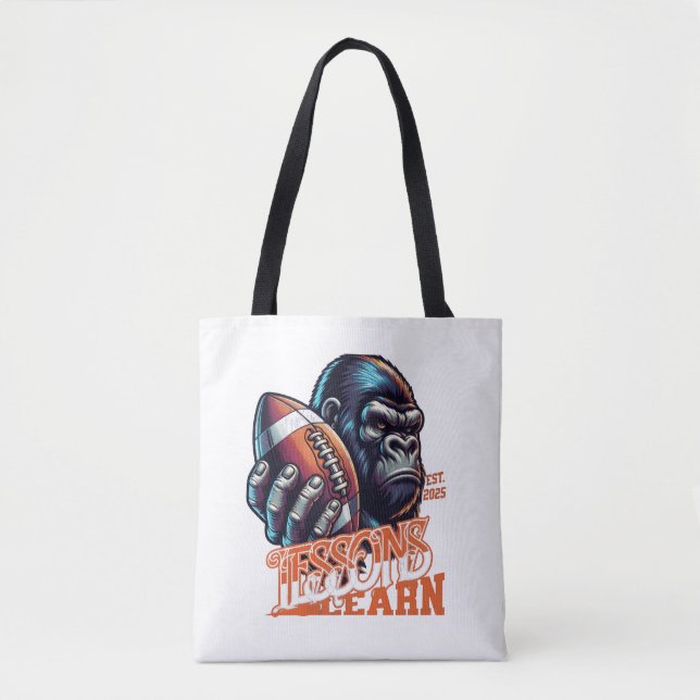 Women Champion Gorilla Lessons Learn Tote Tasche (Vorderseite)