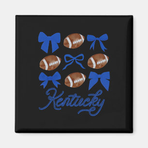 Women Coquette Bow Football Kentucky Magnet