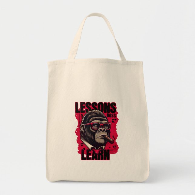 Women Gorilla Boss Lessons Learn Tote Bag (Devant)