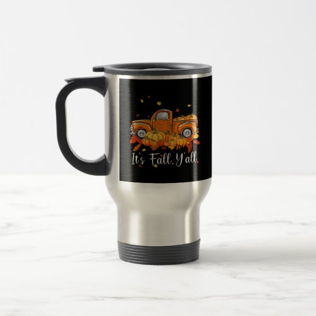 Women It's Fall Y’all Pumpkin Autumn Tree Hello Fa Reisebecher (Links)