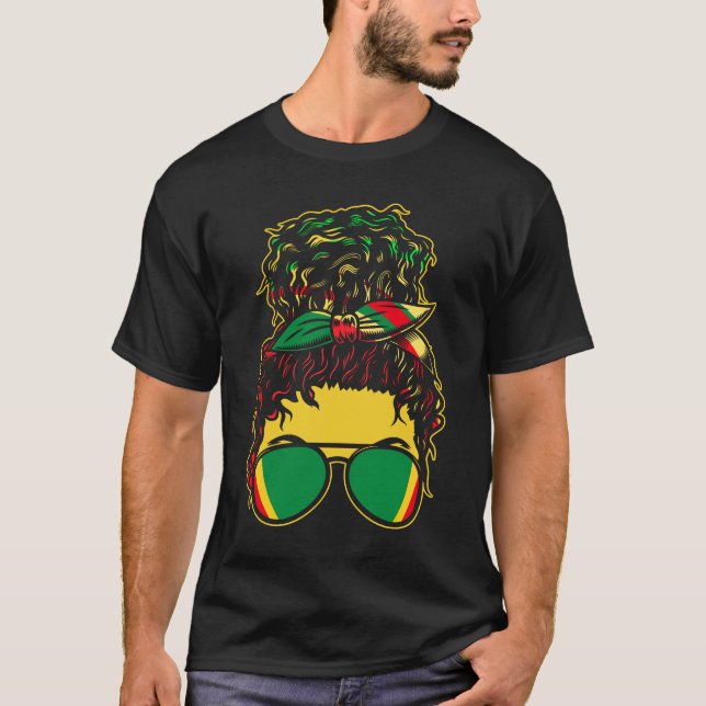 Women Jamaica Reggae Rasta T-Shirt (Vorderseite)