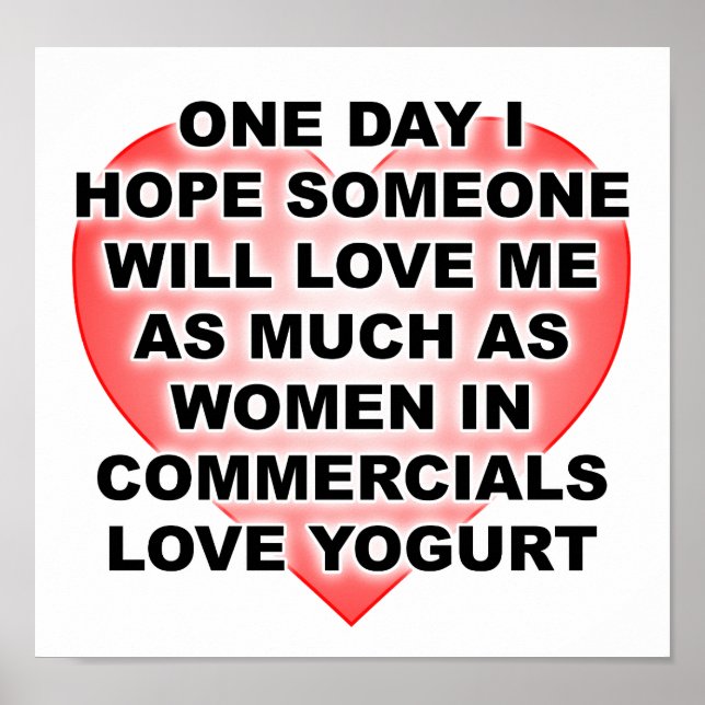 Women Love Yogurt Funny Poster (Devant)
