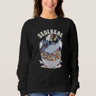 women men apparel animals seal sweatshirt