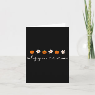 Women Obgyn Nurse Pumpkins Ghosts Halloween Obgyn Karte