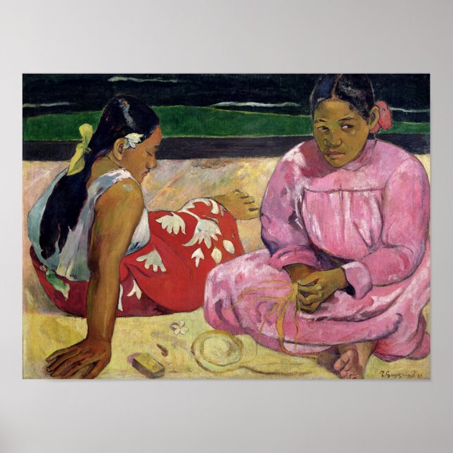 Women of Tahiti, On the Beach, 1891 Poster (Vorne)