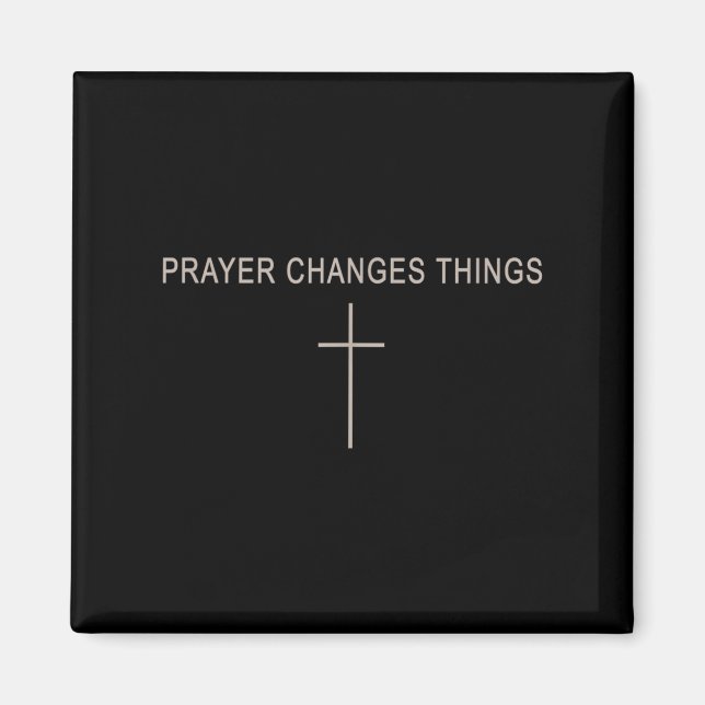 Women Prayer Changes Things Christian Minimalist T Magnet (Vorne)