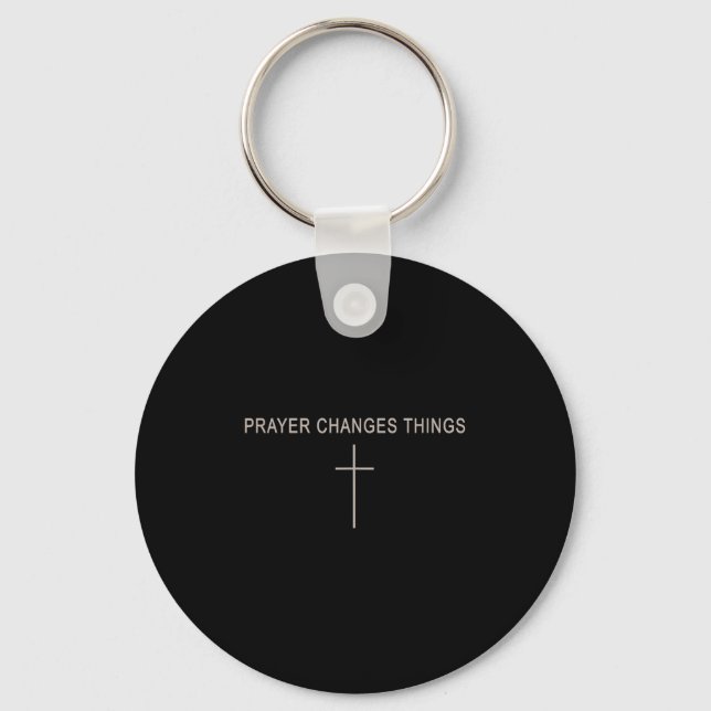 Women Prayer Changes Things Christian Minimalist T Schlüsselanhänger (Vorderseite)