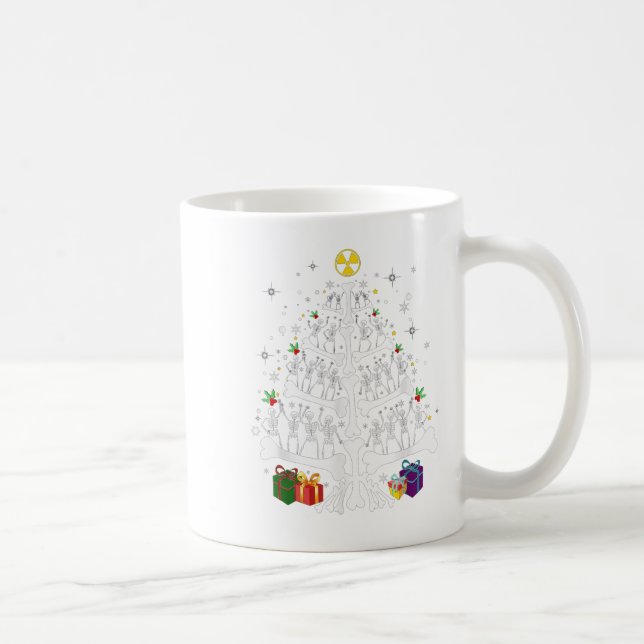 Women Radiology Skeleton Christmas Tree Xray Tech  Kaffeetasse (Rechts)