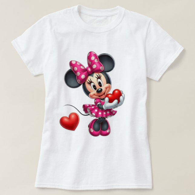 👕🐭Women’s Classic Minnie Mouse-Inspired Tshirt (Design devant)