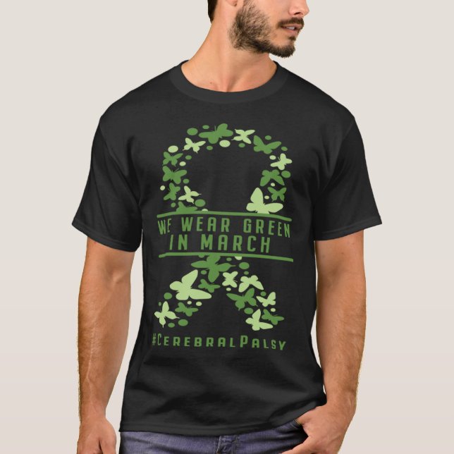 Women s CP Butterfly Green Ribbon Cerebral Palsy A T-Shirt (Vorderseite)