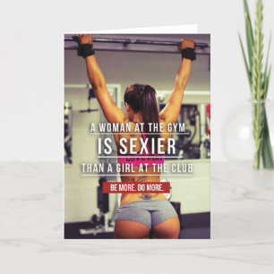 Women’s Gym Workout Motivational Karte