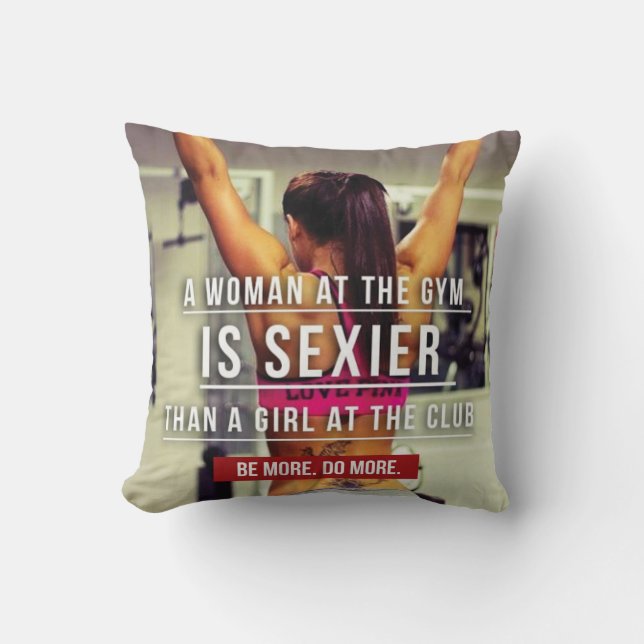 Women’s Gym Workout Motivational Kissen (Vorderseite)
