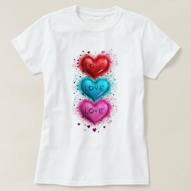 👕❤️Women’s Heart Love Basic T-Shirt (Design vorne)