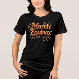 Women’s March Equinox Art T-Shirt – Girl & Sun  Tri-Blend Shirt