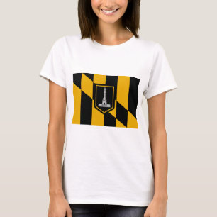 Women T Shirt mit der Flagge des Baltimore, USA