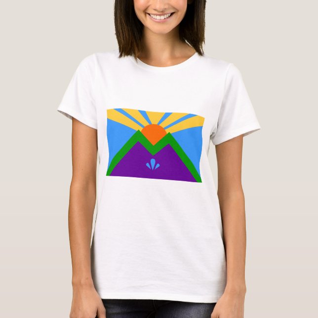 Women T Shirt mit Flag Manitou Springs, USA (Vorderseite)
