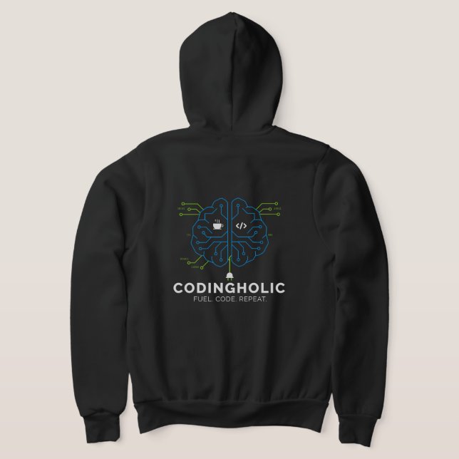 Women Tech Brain Circuit Coding Graphic For Coders Hoodie (AblageHinten)