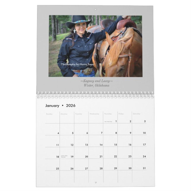 ~Women und ihre Pferde von südöstlichem Oklahoma~ Kalender (Jan 2026)