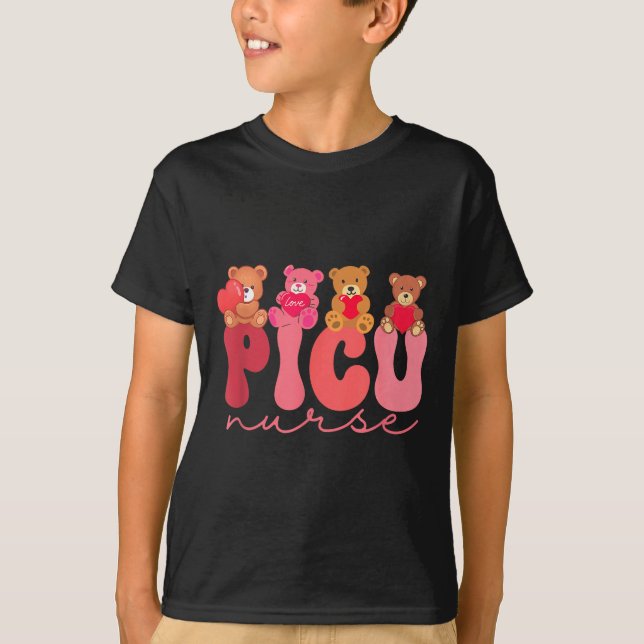 Women Valentine Cu Nurse Pediatrics Cute Bears Ped T-Shirt (Vorderseite)