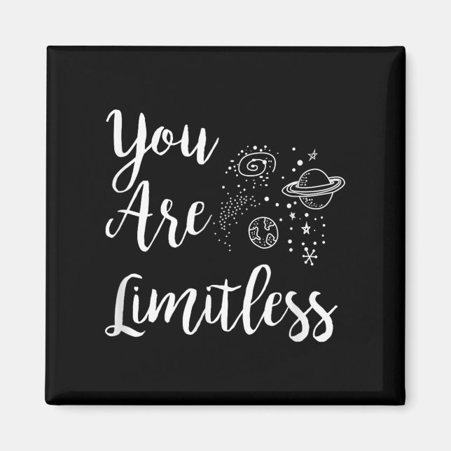 Women You Are Limitless Amazing Motivational  Magnet (Vorne)