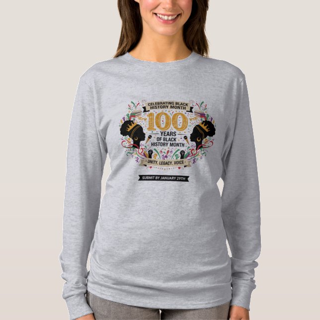 Women's 100 Years Black History Centennial Tee (Vorderseite)