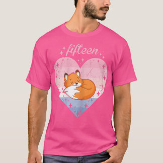 Womens 15 Year Old Cute Fo Birthday Girl 15th Bday T-Shirt