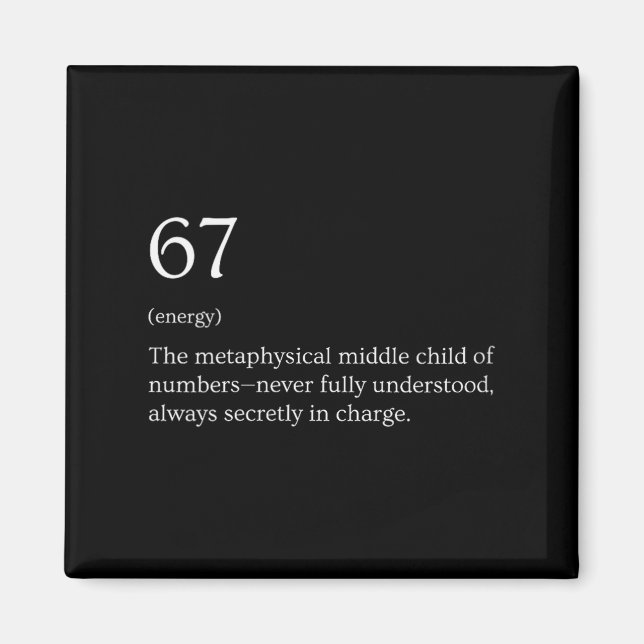 Womens 67 Definition Meme V-neck  Magnet (Vorne)